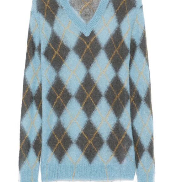 BNWT AW24 MARNI ARGYLE MOHAIR SWEATER 50 - Picture 13 of 13